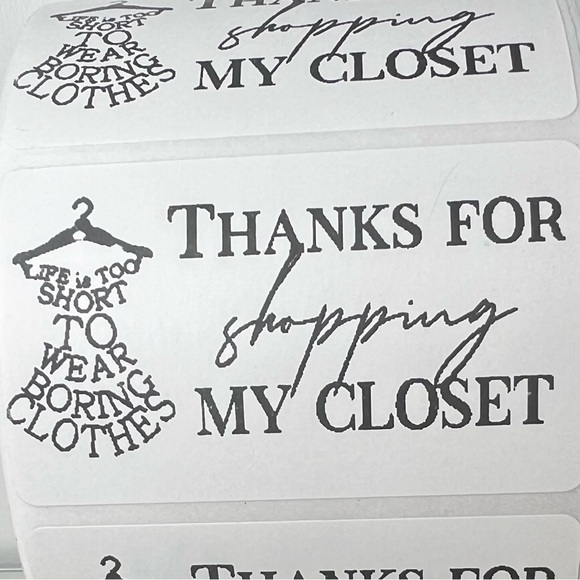 100 Thank You for shopping my closet 2in roll | Packaging Supplies | NWT - Picture 14 of 14